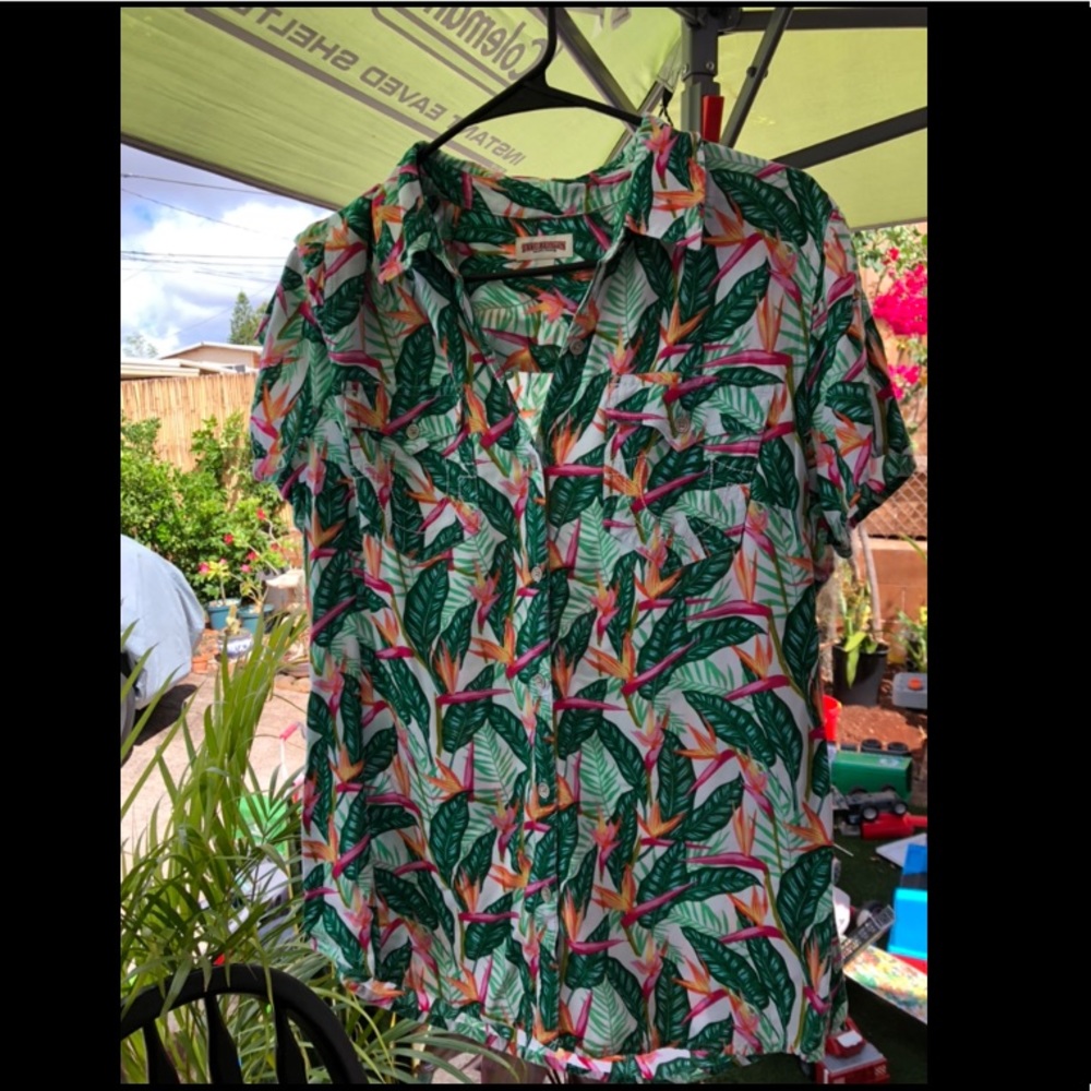 True Religion Floral Button Down